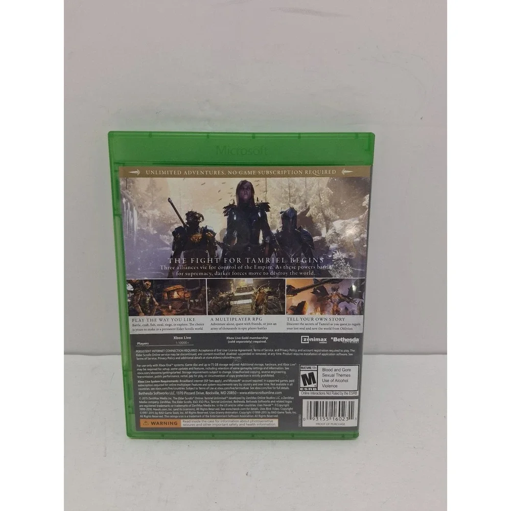 The Elder Scrolls Online Tamriel Unlimited Xbox One Greatest Hits Bethesda RPG